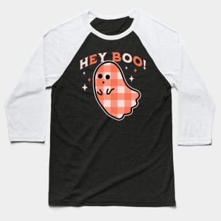 Hey Boo Ghost Creepy Cute Halloween Baseball T-Shirt